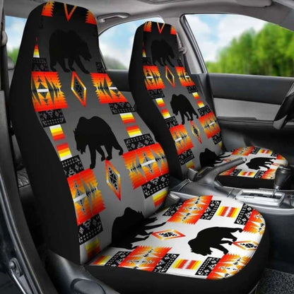 Seven Tribes Black and White Bear Car Seat Covers