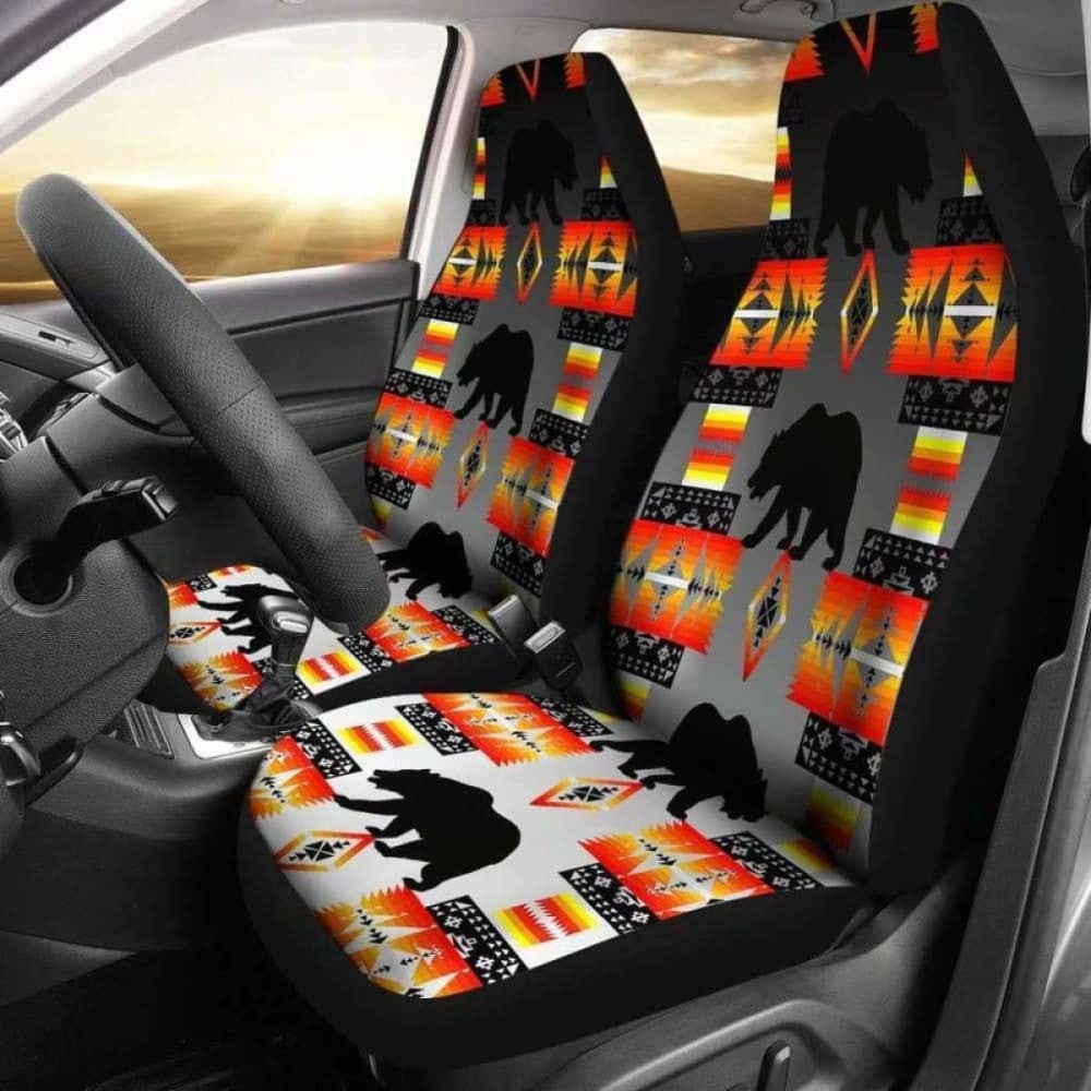 Seven Tribes Black and White Bear Car Seat Covers