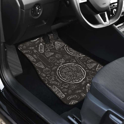 Pizza Pattern  Front And Back Car Mats