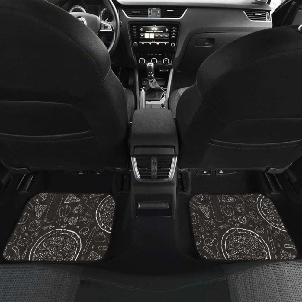 Pizza Pattern  Front And Back Car Mats