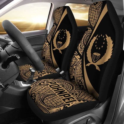 Pohnpei Coat Of Arm Polynesian Car Seat Covers Circle Style