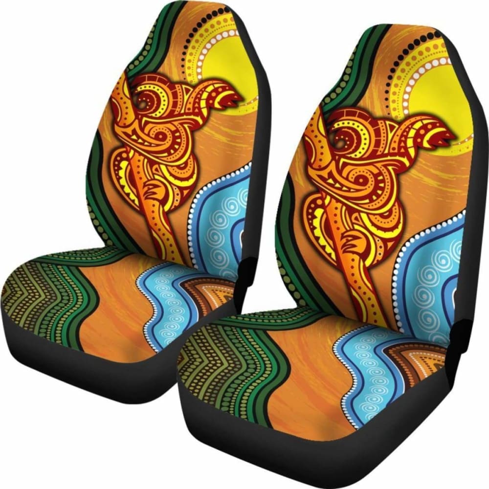 Australian \bCar Seat Covers - Australian Aboriginal Dot Painting Koala -