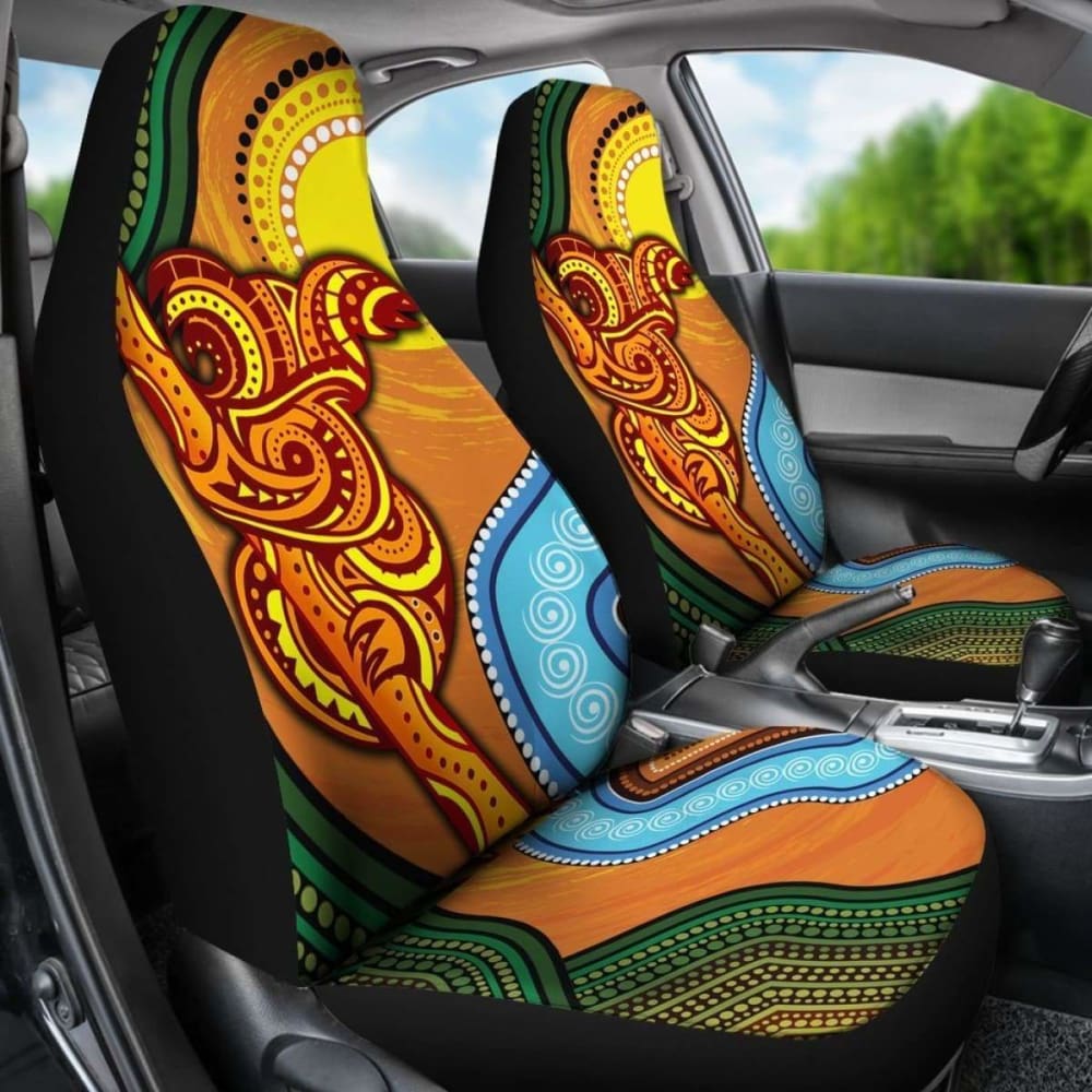 Australian \bCar Seat Covers - Australian Aboriginal Dot Painting Koala -