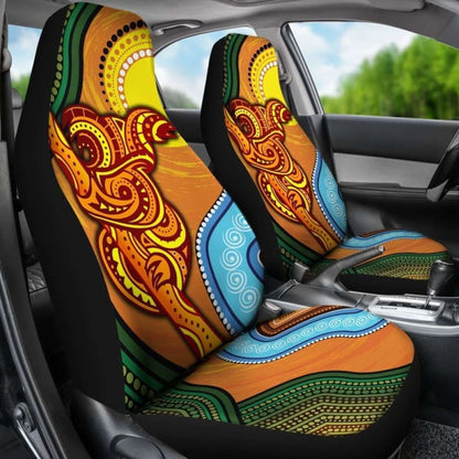 Australian \bCar Seat Covers - Australian Aboriginal Dot Painting Koala -