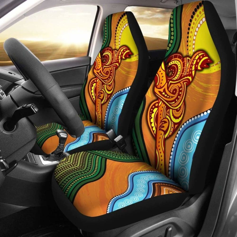Australian \bCar Seat Covers - Australian Aboriginal Dot Painting Koala -