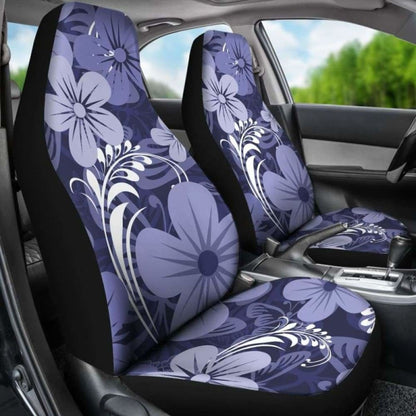 Blue & Purple Aloha Flowers Car Seat Covers