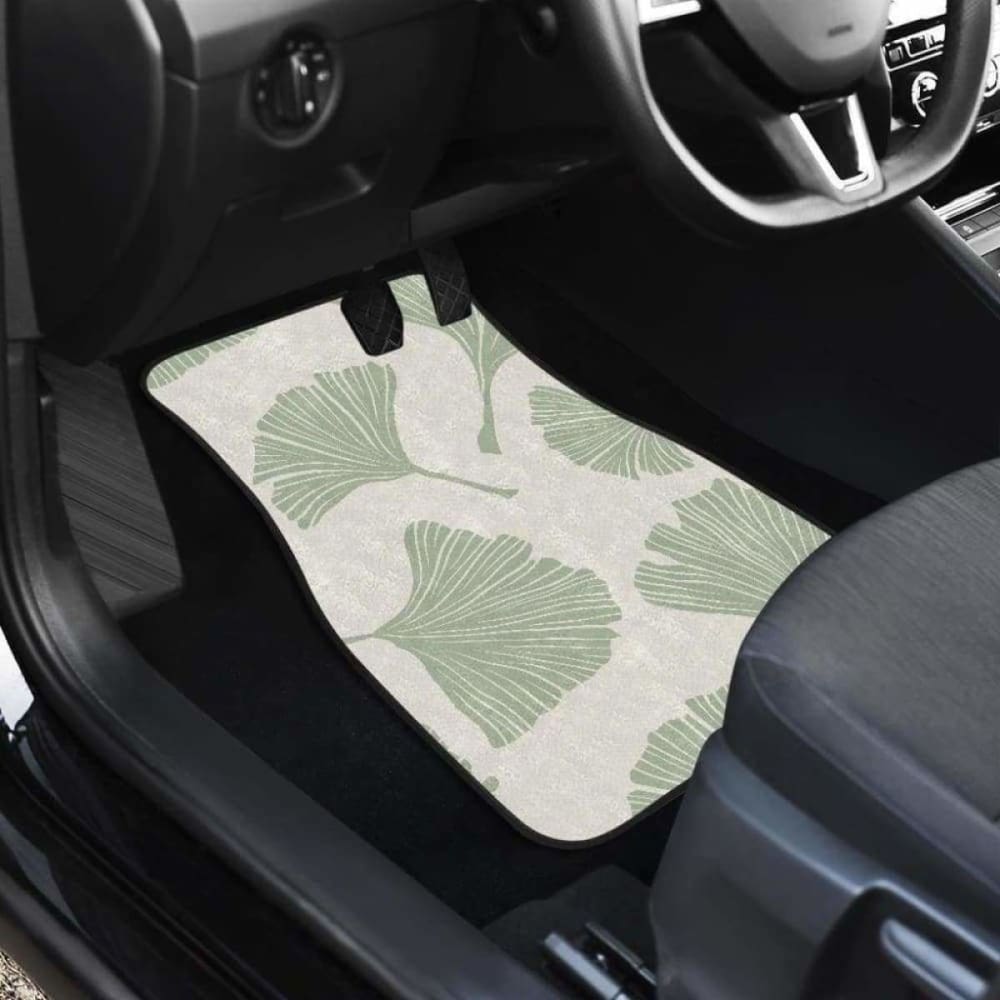 Ginkgo Leaves Pattern Front And Back Car Mats
