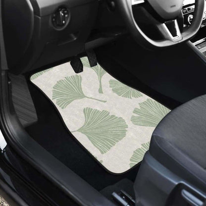 Ginkgo Leaves Pattern Front And Back Car Mats