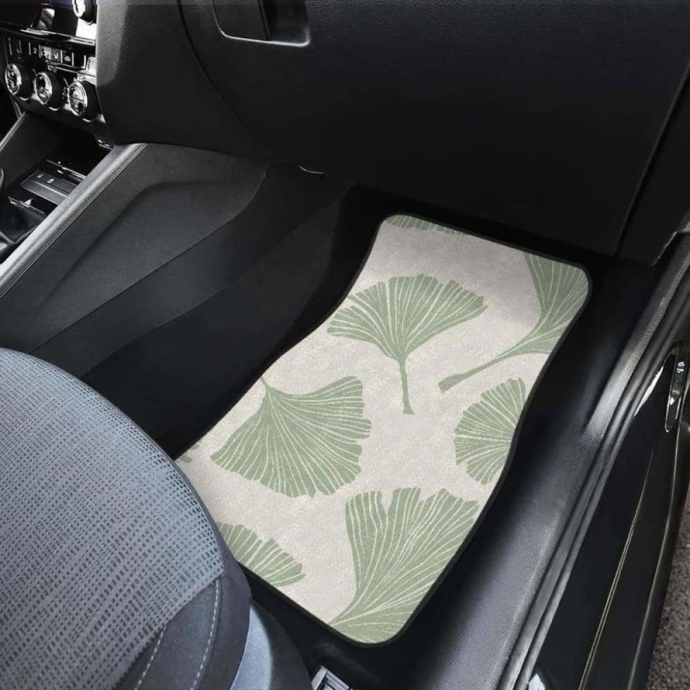 Ginkgo Leaves Pattern Front And Back Car Mats