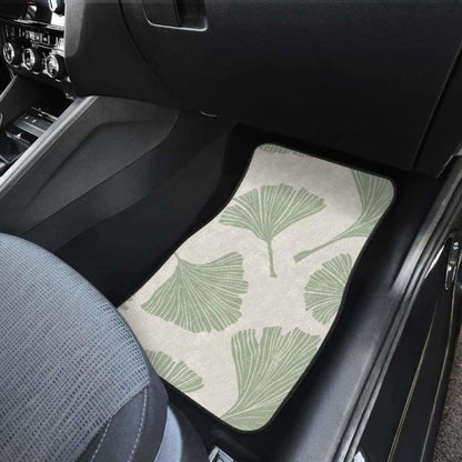 Ginkgo Leaves Pattern Front And Back Car Mats