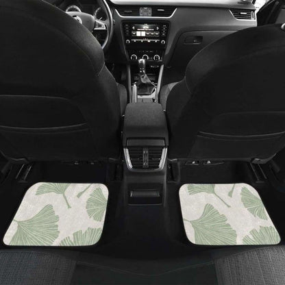 Ginkgo Leaves Pattern Front And Back Car Mats
