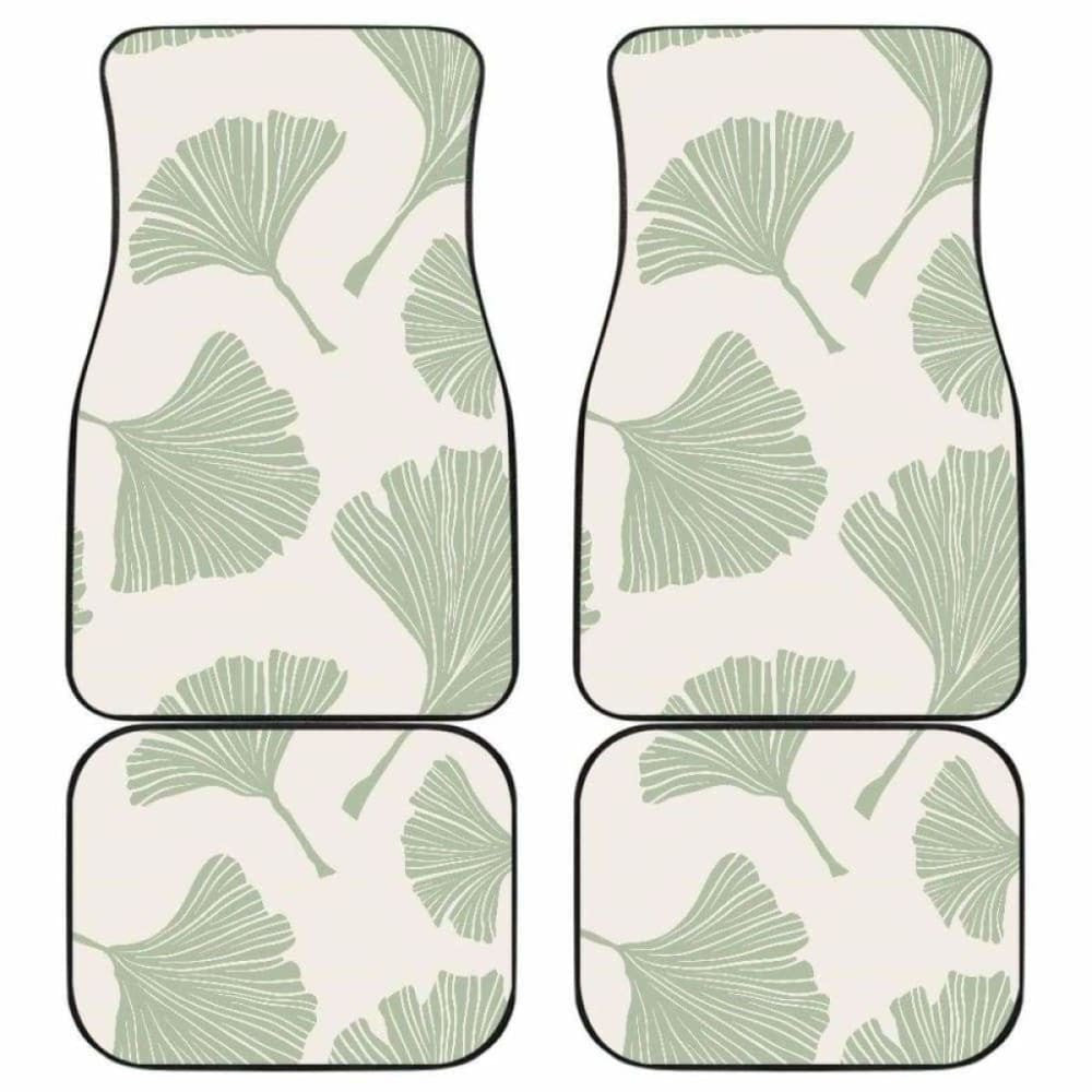 Ginkgo Leaves Pattern Front And Back Car Mats