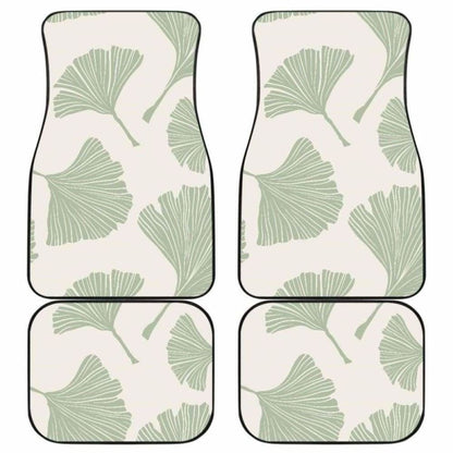 Ginkgo Leaves Pattern Front And Back Car Mats