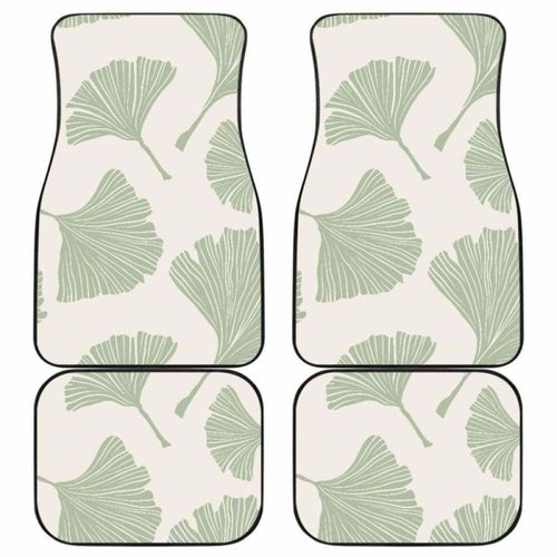 Ginkgo Leaves Pattern Front And Back Car Mats