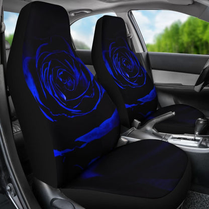 Blue Rose Floral Car Seat Covers