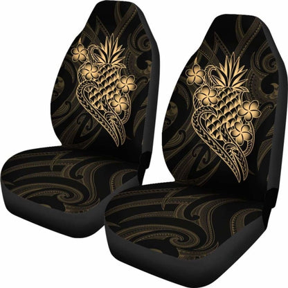 Polynesian Car Seat Covers Gold Pineapple