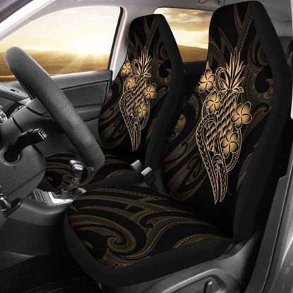 Polynesian Car Seat Covers Gold Pineapple