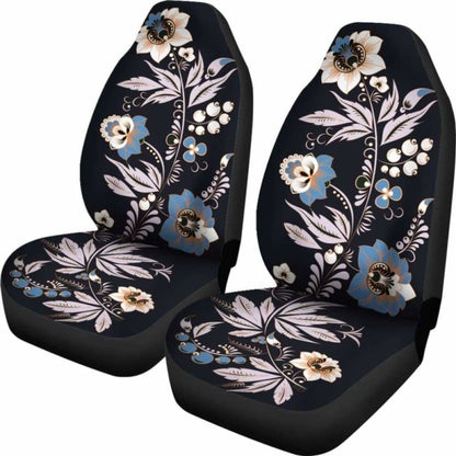 Black Floral Car Seat Covers