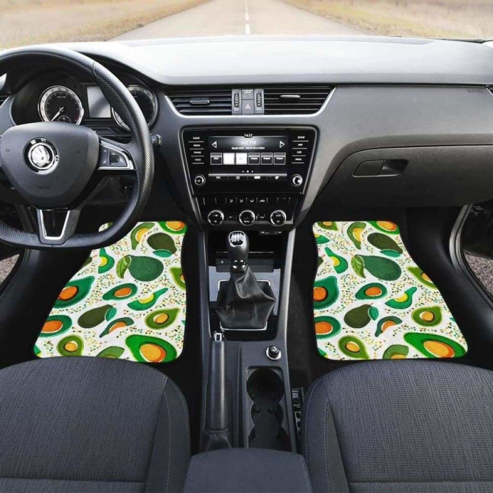 Avocado Design Pattern Front And Back Car Mats