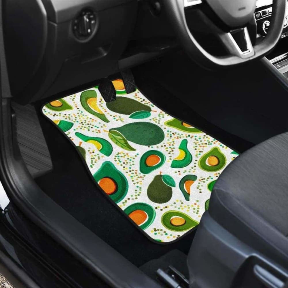 Avocado Design Pattern Front And Back Car Mats