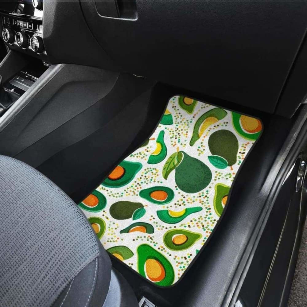 Avocado Design Pattern Front And Back Car Mats