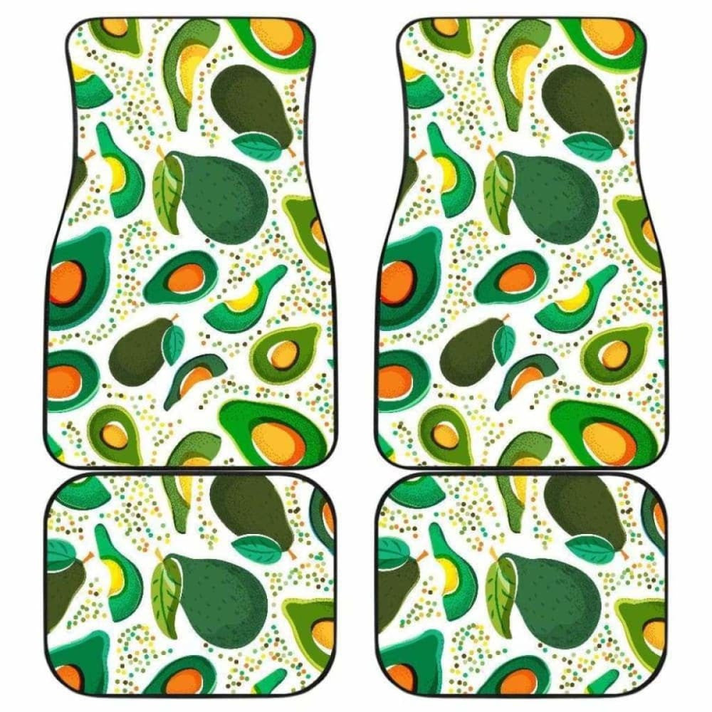 Avocado Design Pattern Front And Back Car Mats