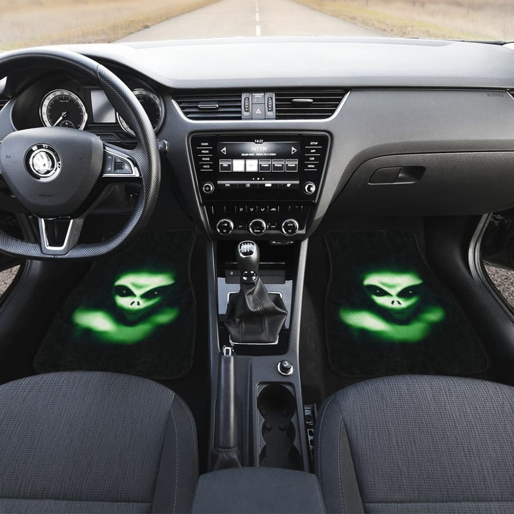 Creepy Green Alien Car Floor Mats