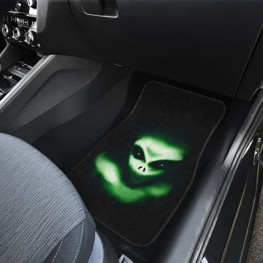 Creepy Green Alien Car Floor Mats