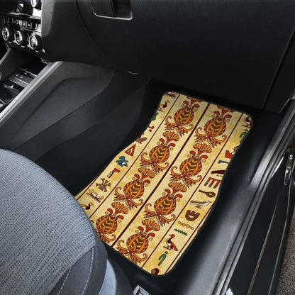 Egypt Hieroglyphics Pattern Print Design  Front And Back Car Mats