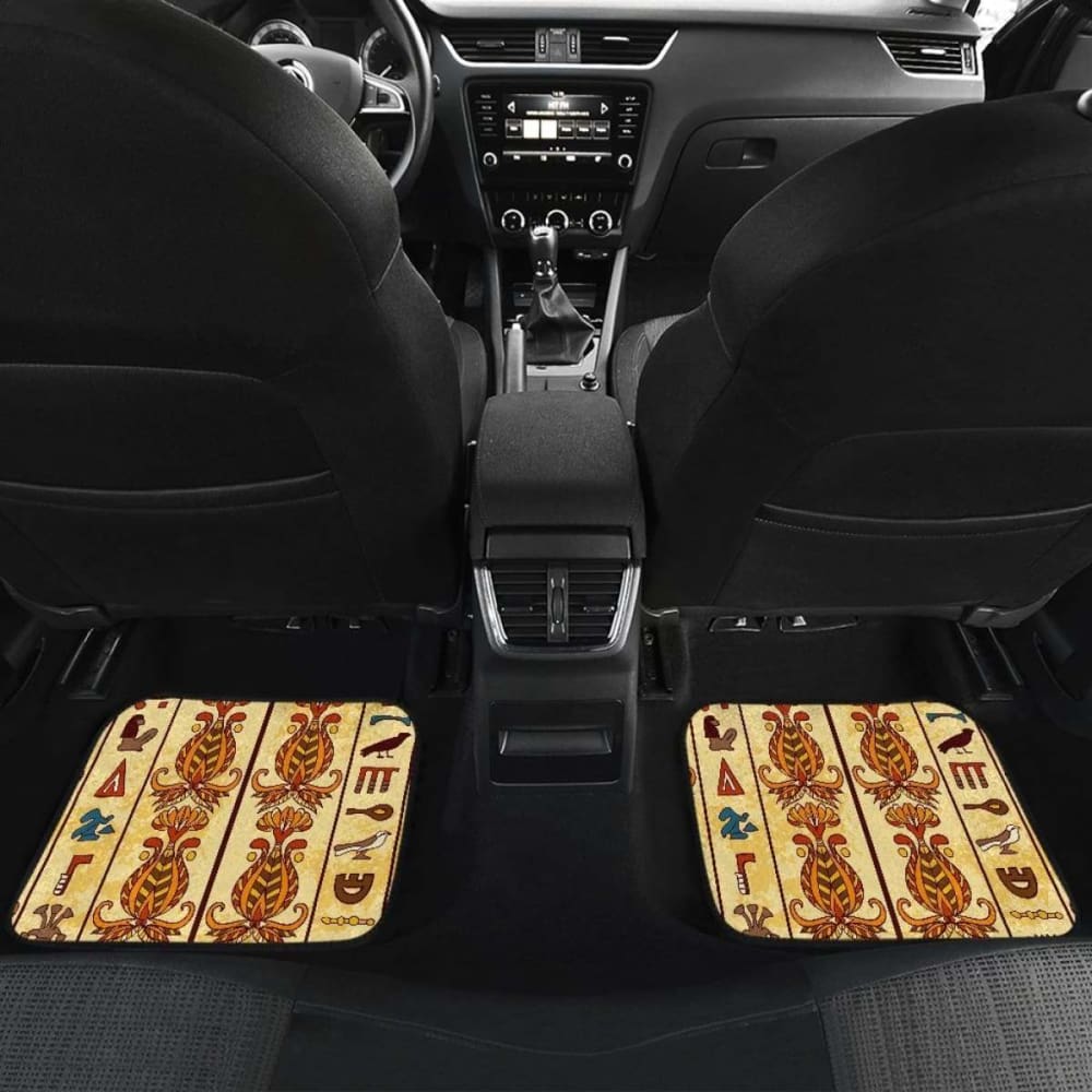 Egypt Hieroglyphics Pattern Print Design  Front And Back Car Mats