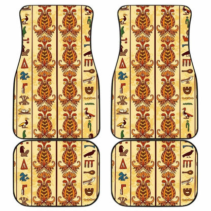 Egypt Hieroglyphics Pattern Print Design  Front And Back Car Mats