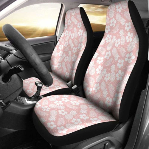 Hawaii Pineapple Plumeria Palm Leaf Car Seat Covers