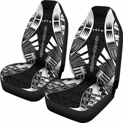 Society Islands Car Seat Covers - Society Islands Flag Polynesian Tattoo Black -
