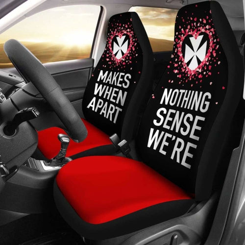 Wallis And Futuna Car Seat Covers Couple Valentine Nothing Make Sense (Set Of Two)