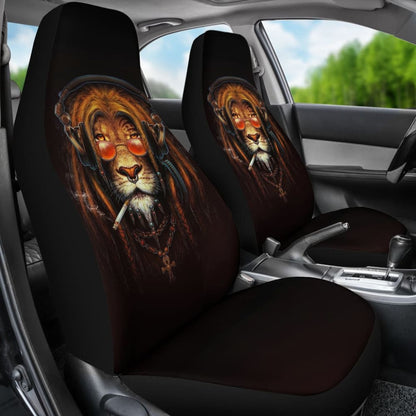 Smoking Lion Face Car Seat Covers Gift Ideas