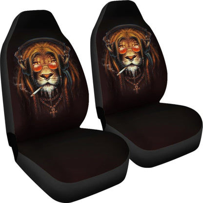 Smoking Lion Face Car Seat Covers Gift Ideas
