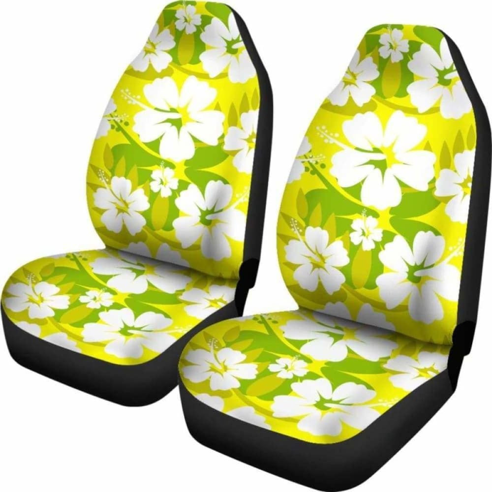Yellow Aloha Flowers Car Seat Covers