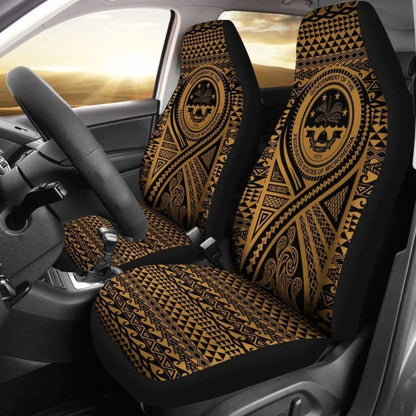 Fsm Car Seat Cover - F S M Seal Polynesian Tattoo Gold -