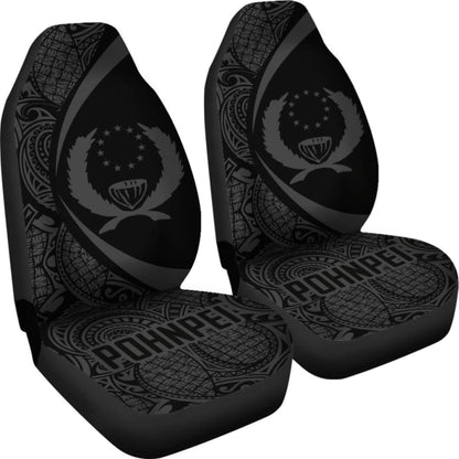 Pohnpei Coat Of Arms Polynesian Car Seat Covers Circle Style