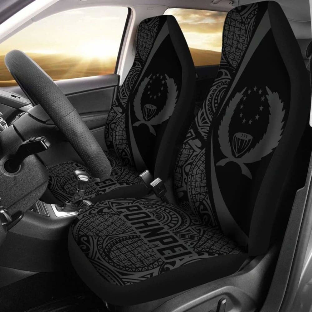 Pohnpei Coat Of Arms Polynesian Car Seat Covers Circle Style