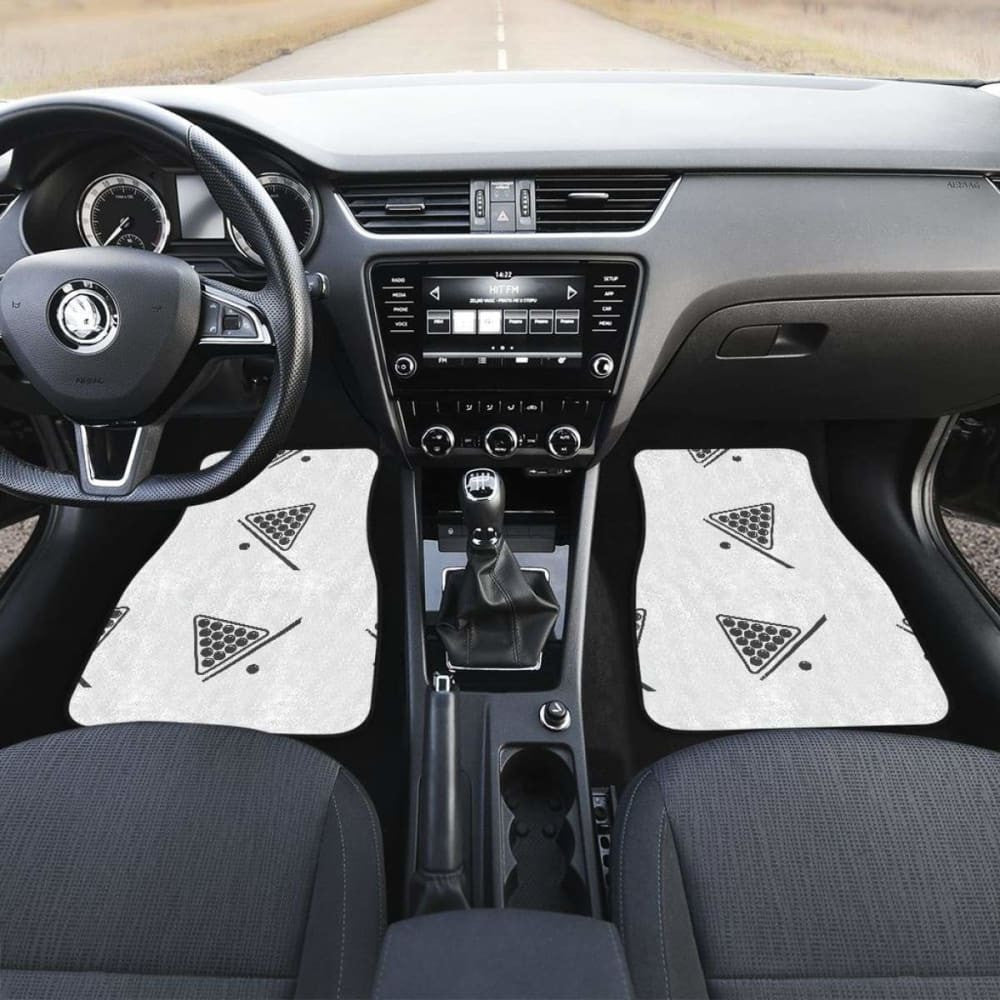 Billiard Ball Pattern Print Design  Front And Back Car Mats