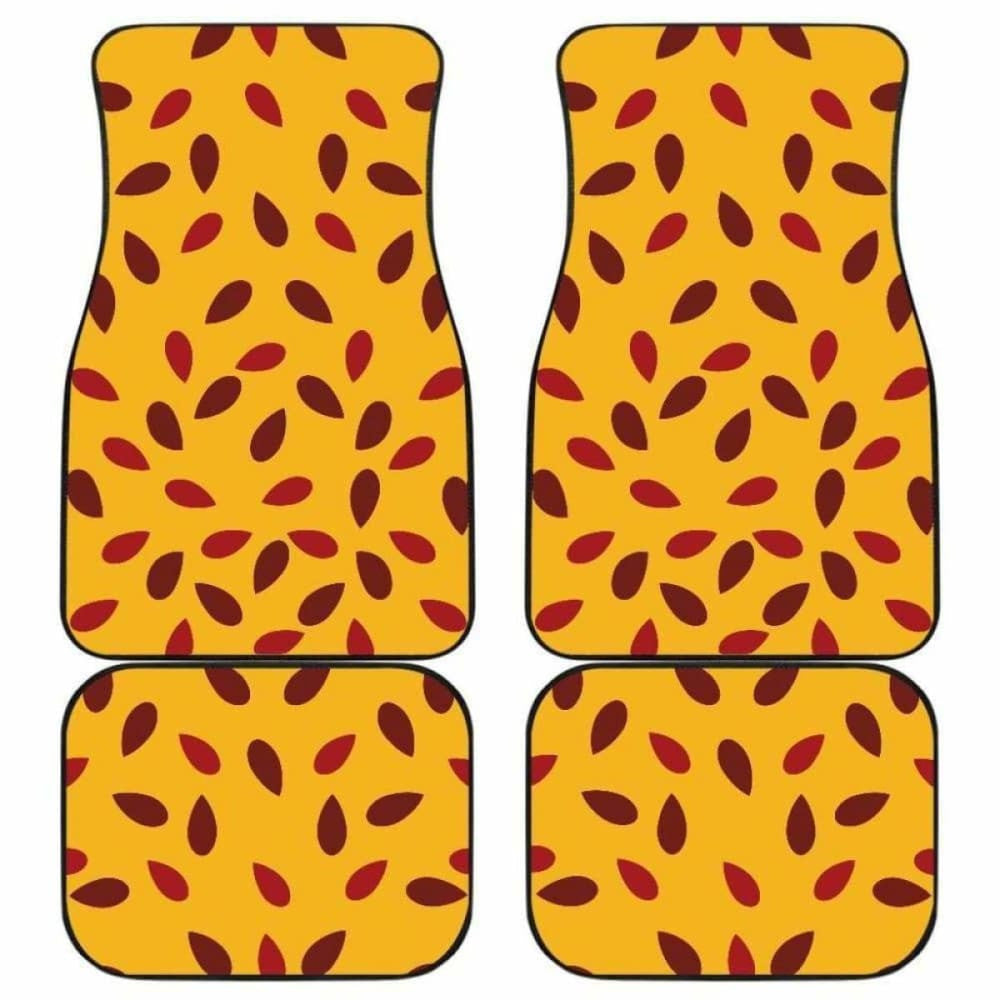 Passion Fruit Texture Front And Back Car Mats