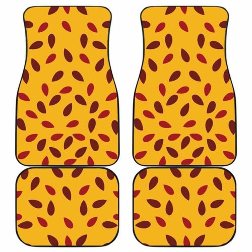Passion Fruit Texture Front And Back Car Mats