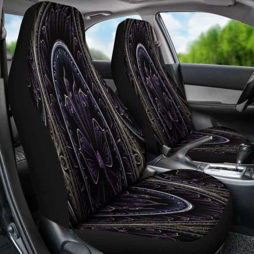 Floral Fractal Car Seat Covers