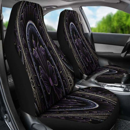 Floral Fractal Car Seat Covers