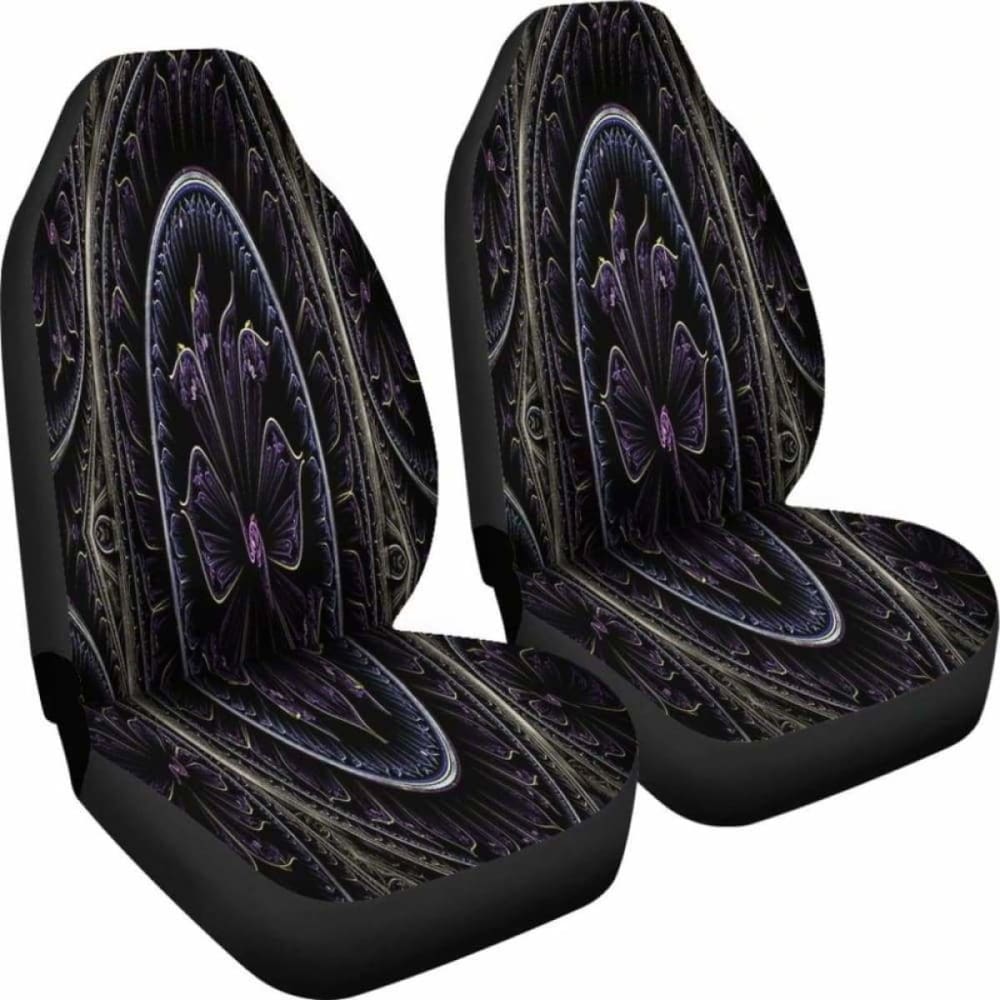 Floral Fractal Car Seat Covers