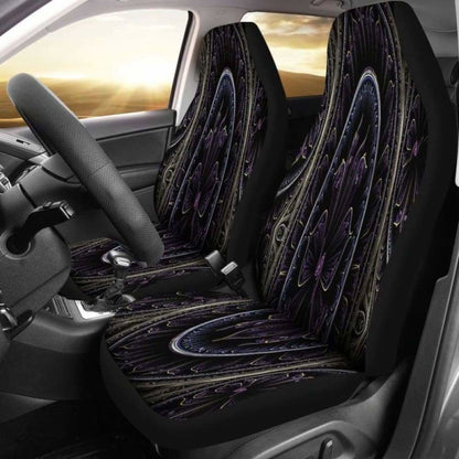 Floral Fractal Car Seat Covers