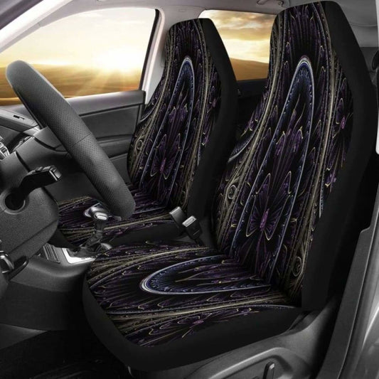 Floral Fractal Car Seat Covers