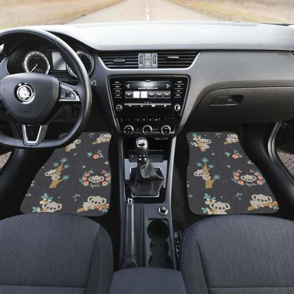 Cute Koala Pattern Front And Back Car Mats