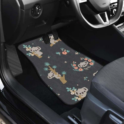 Cute Koala Pattern Front And Back Car Mats